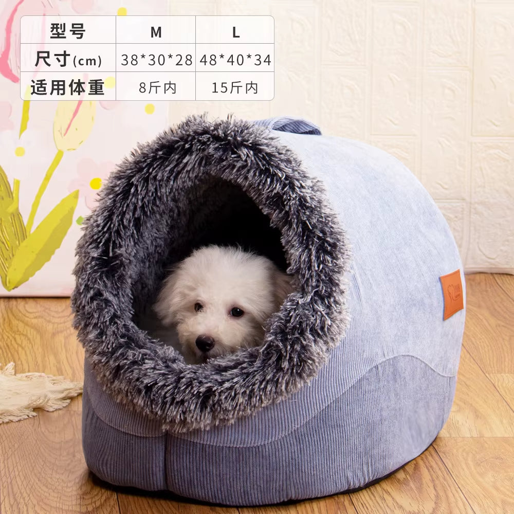 WarmNest Cozy Cave – Self-Warming Tent Bed for Cats & Small Dogs